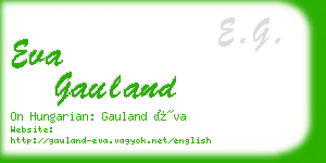 eva gauland business card